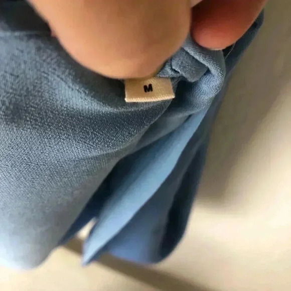 Revolve Capulet 100% linen one shoulder chambray mini dress medium new with tags - Picture 8 of 9